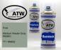Preview: Ford, Medium Pewter Gray Metallic, TT / M6822: 400ml Sprühdose + 400ml Klarlack - Set, von ATW Autoteile West.